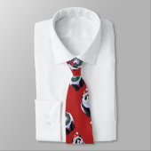 Cravate Panda Ours Noël Rouge (Attaché)