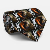 Cravate panda rouge curieux (Roulé)