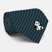 Cravate Panda sur une vague (Roulé)