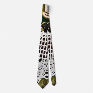 Cravate Panier à coudre avec fil et dentelle