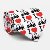 Cravate Panier de golf I Heart (Love) (Roulé)