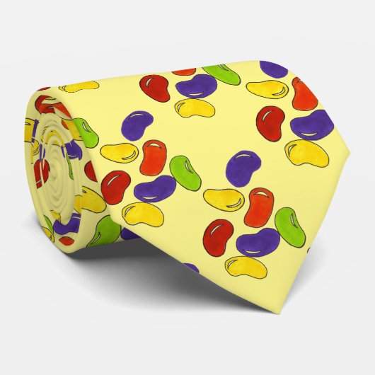 Cravate Panier de Pâques printemps Candy Jelly Bean Imprim (Roulé)