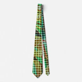 Cravate Panier de style vert et marron semblable à de la p (Devant)