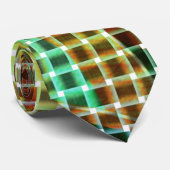Cravate Panier de style vert et marron semblable à de la p (Roulé)