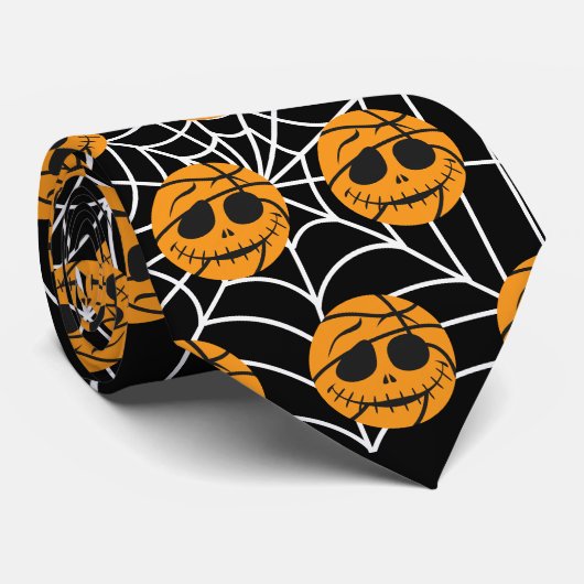 Cravate Panier d'Halloween Bick ou cadeau de basket-ball (Roulé)