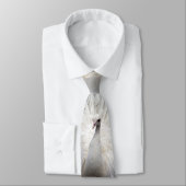 Cravate Panneau blanc du paon trois (Attaché)