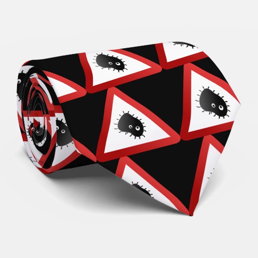 Cravate Panneau d'avertissement de bactéries, (Roulé)