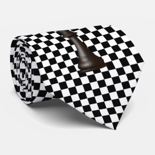 Cravate Panneau de contrôle noir blanc