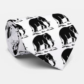 Cravate Panneau de trekking des éléphants asiatiques devan (Roulé)