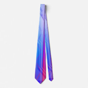 Cravate Panneau Holographique Miami Blue Sci-Fi