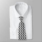 Cravate Panneau noir gris blanc (Attaché)