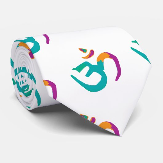 Cravate Panneau OM coloré (Roulé)