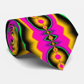 Cravate Panneau rose et jaune (Roulé)