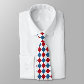 Cravate Panneau rouge, blanc et bleu (Attaché)