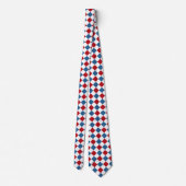 Cravate Panneau rouge, blanc et bleu (Dos)