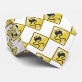 Cravate Panneau routier jaune (Roulé)