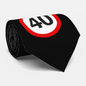 Cravate Panneau routier quarante (Roulé)