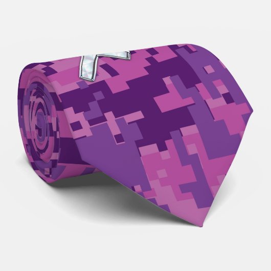 Cravate Panneau Zodiac Pearl Sagittarius Fuchsia Camo numé (Roulé)