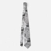 Cravate Panneau zodiaque - Virgo.w L Grey BG (Dos)