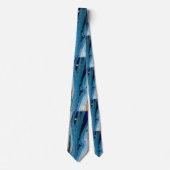 Cravate panneaux patinés bleus (Devant)