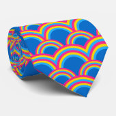 Cravate Pansexuality pride flag / blue rainbow pattern (Roulé)
