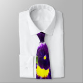Cravate Pansies violettes profondes, (Attaché)