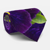 Cravate Pansies violettes profondes, (Roulé)