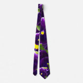 Cravate Pansies violettes profondes, (Dos)