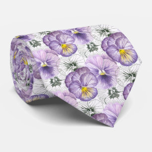Cravate Pansy motif