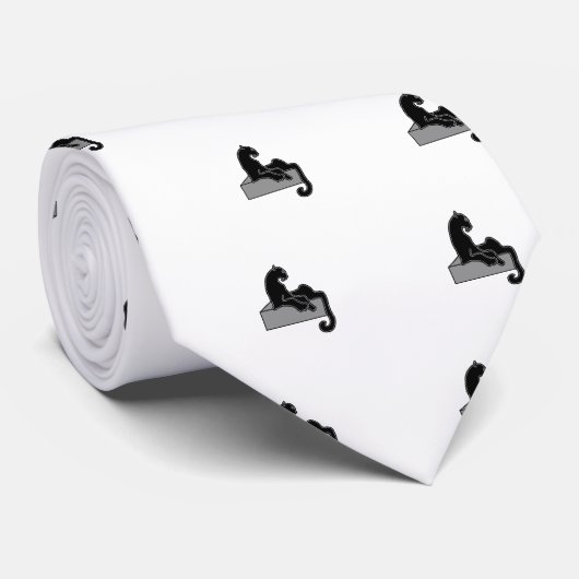 Cravate Panthère noire (Roulé)