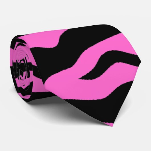 Cravate Panthère rose (Roulé)