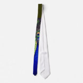 Cravate Paon bleu cobalt (Dos)