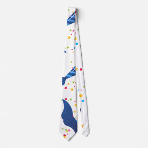 Cravate papa couleur bleue