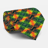 Cravate Papa Fancy Texte orange et jaune (Roulé)