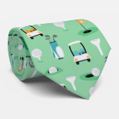 Cravate Papa Golfer Golfcart Golf Sport (Roulé)