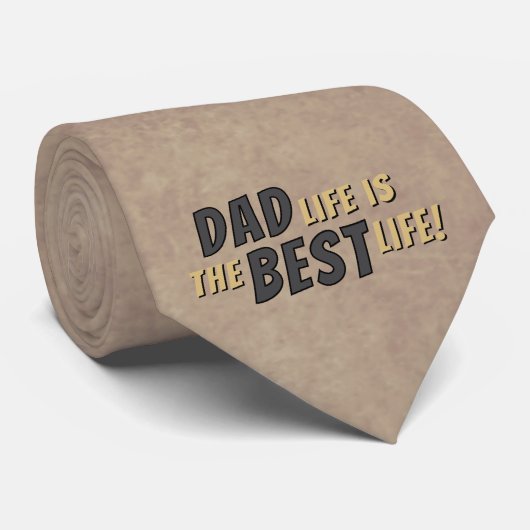 Cravate Papa Life est la meilleure vie Rustique Citation p (Roulé)