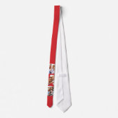 Cravate Papa multi photo moderne typographie rouge (Dos)