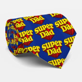 Cravate Papa superbe, super héros rouge/jaune/fête des (Roulé)