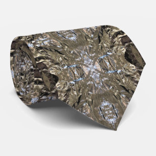 Cravate Papier Aluminium Froissé Abstrait Art