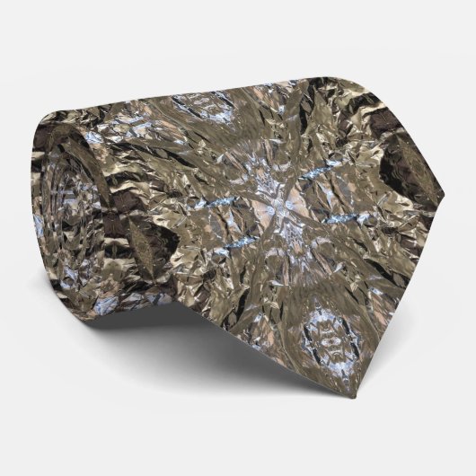 Cravate Papier Aluminium Froissé Abstrait Art (Roulé)