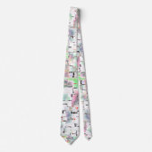 Cravate Papier mosaïque aux couleurs douces à opaques et b (Devant)