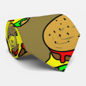 Cravate Papier peint d'hamburger (Roulé)