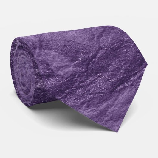 Cravate papier ridé brillant violet (Roulé)