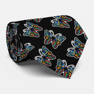 Cravate Papillon abstrait coloré sur l'arrière - plan no