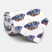 Cravate Papillon aquarelle coloré (Roulé)