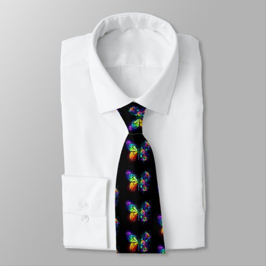 Cravate Papillon arc-en-ciel (Attaché)