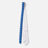 Cravate Papillon Art déco stylisé, bleu cobalt et blanc (Dos)