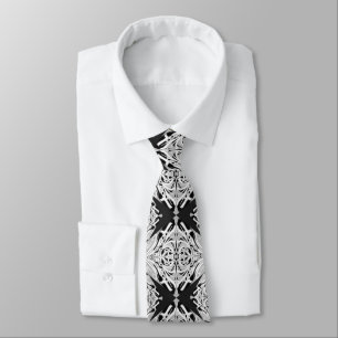 Cravate Papillon blanc gris Aile Motif Abstrait
