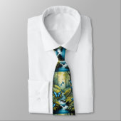 Cravate Papillon bleu (Attaché)