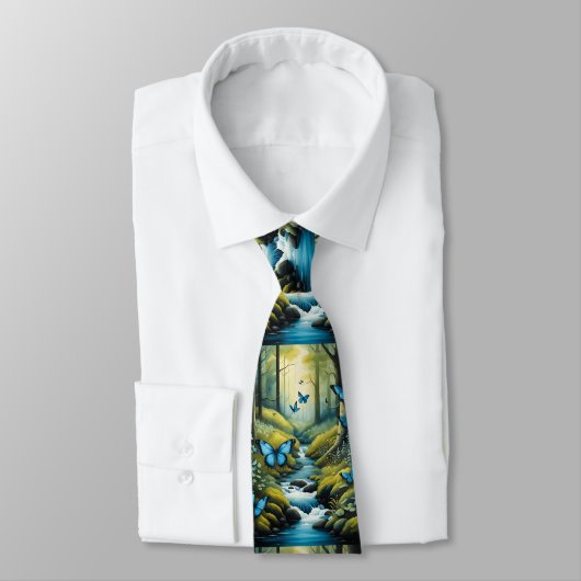 Cravate Papillon bleu (Attaché)